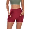 thumbnail image 1 of B91xZ Maillot de Bain pour Femmes 2024 Rétro Froncé Short de Bain Froncé Tankinis Culotte, Bordeaux S, 1 of 5