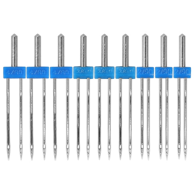 Shisuyan 9Pcs Sewing Machine Twin Needles Sewing Machine Needles Portable Stitching Needles Sewing Supplies
