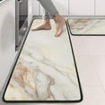 thumbnail image 2 of Kitchen Rugs Sets Of 2,White Gold Marble Pattern Anti Fatigue Kitchen Mat Rugs Non Slip Washable,Decorative Kitchen Floor Mats for Kitchen,Sink,Laundry,17"x47"+17"x47", 2 of 5