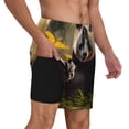thumbnail image 3 of Picia Forest Panda pattern Mens Swim Trunks with Compression Liner Stretch Beach Shorts Quick Dry with Zipper Pockets No-Chafing Board Shorts-Small, 3 of 9