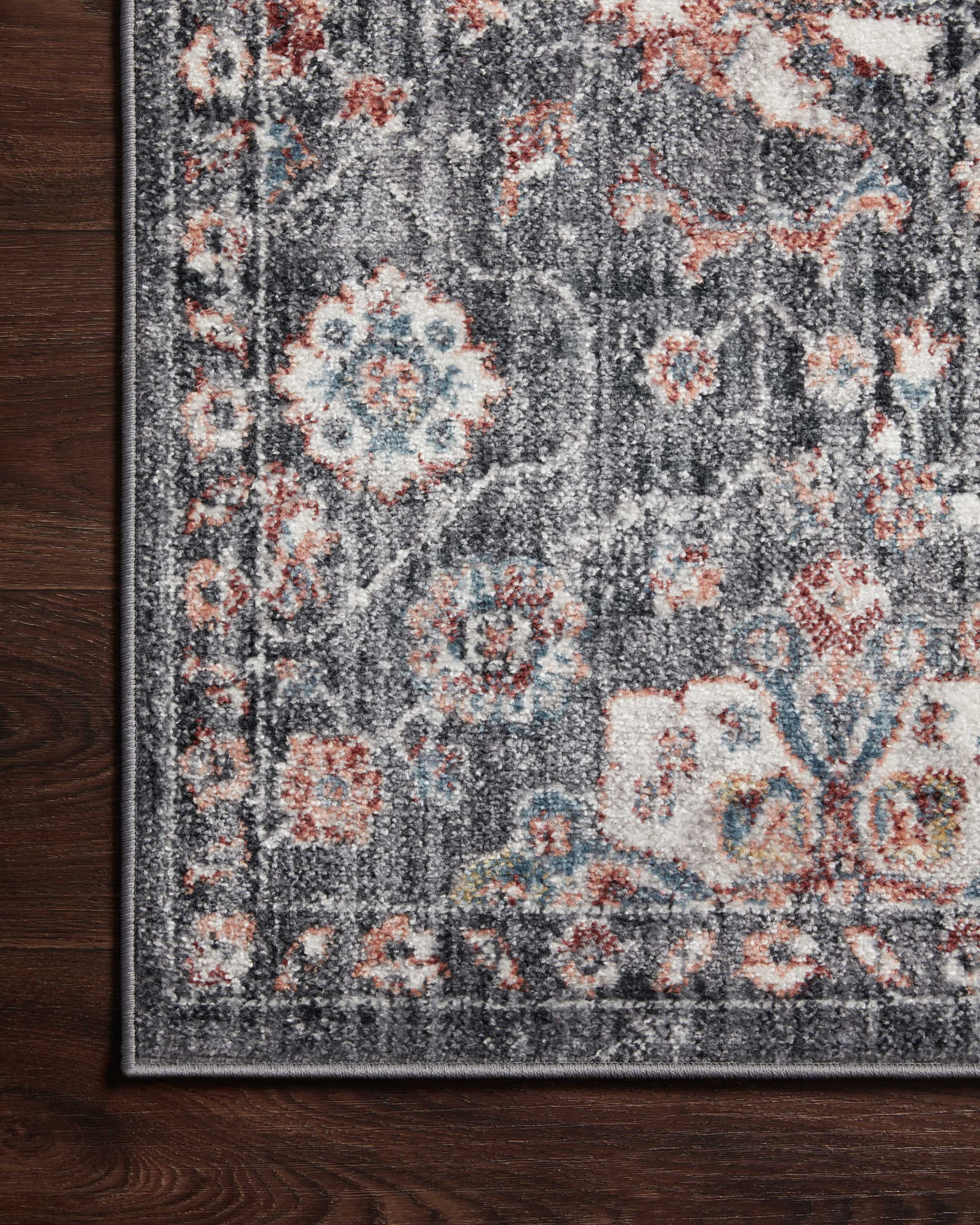 Loloi Cassandra Collection CSN-03 Charcoal / Rust Oriental Area Rug 2'-6" x 7'-9"