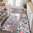 thumbnail image 2 of Pioneer Flower Floral Print Pattern Kitchen Rugs Sets Of 3,Kitchen Runner Rugs Non Skid Washable,Decorative Kitchen Floor Mats for Kitchen,Sink,Laundry,17"x30"+ 17"x47" + 17"x59", 2 of 6