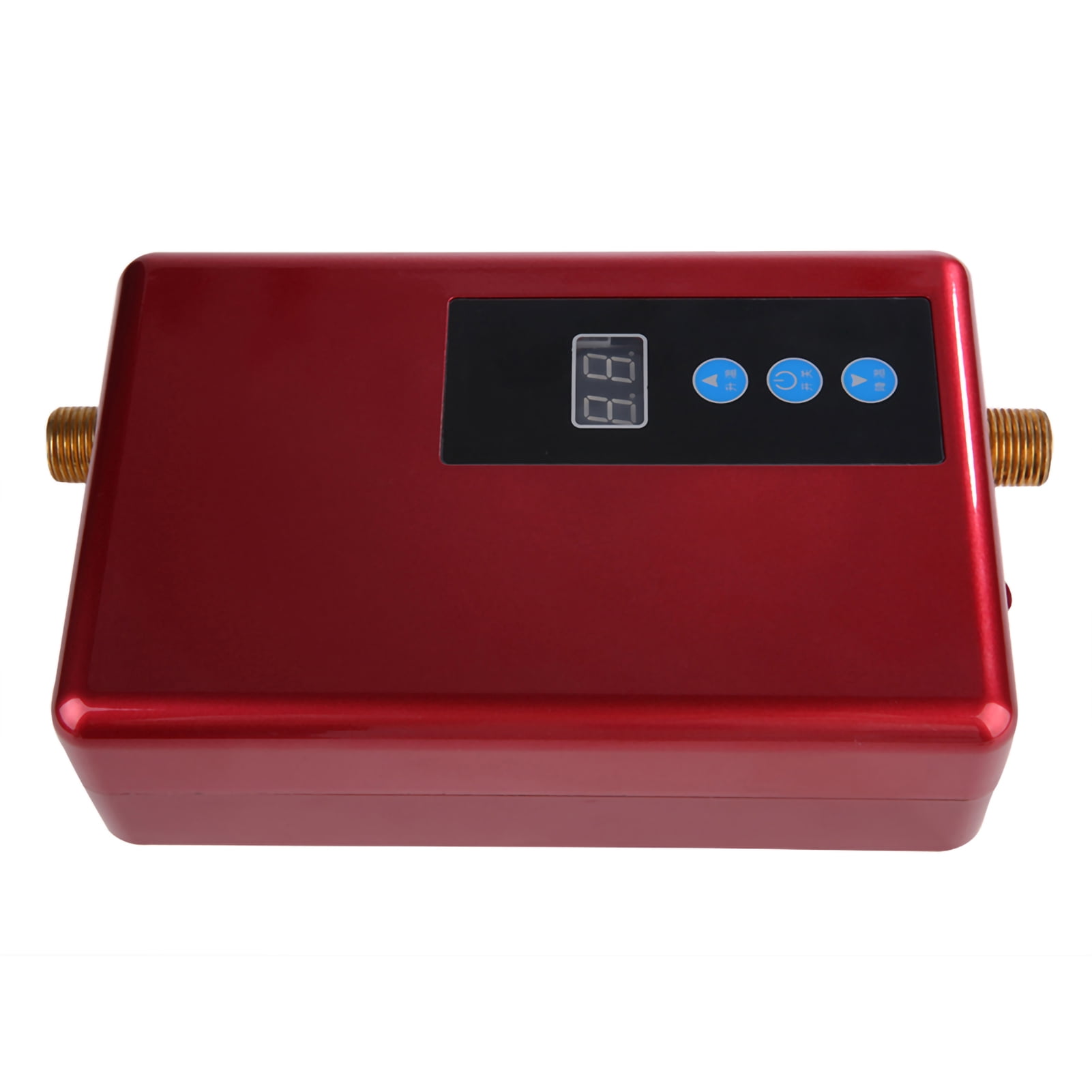 BIMZUC 220V 5.5KW Mini Instant Electric Water Heater Tankless Shower Hot Water System for Kitchen Bathroom Red 8.66 x 5.51 x 2.56 inches / 220 x 140 x 65 mm