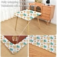 thumbnail image 2 of Summer Yellow Lemon Fitted Tablecloth with Elastic for 34x34 inch Square Folding Tables Washable Stretchy Spandex Card Table Covers Cloth Fabric Table Cloths Not Vinyl, 2 of 6