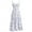 White, Blue, variant on IDOPIP Women Floral Midi Corset Dress Boho Flowy Slit Lace Up Dresses Going Out A Line Casual Sundress