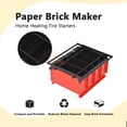 thumbnail image 4 of Pemberly Row 15"X12.2"X7.1" Steel Paper Log Briquette Maker in Black/Red, 4 of 7