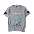 thumbnail image 3 of Hazbin Hotel Unisex Impreso Camiseta de manga corta Unisex Loose Casual Top de manga corta Gris/4XL, 3 of 4