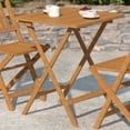 thumbnail image 3 of Merrick Lane 24 Inch Square Solid Acacia Wood Portable Folding Patio Bistro Table for Indoor/Outdoor Use in Natural Finish, 3 of 11