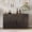 Coffee Brown, variant on Yiwa 55" Large Buffet Sideboard Cabinet with 4 Doors & 3 Drawers, Kitchen Storage Coffee Bar, Adjustable Shelf, Engineered Wood, for Dining Room Living Room