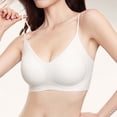 thumbnail image 4 of Ohufall Womens Seamless Bra with Thin Strap V Neck Bra Comfort Daily Underwear, 4 of 5