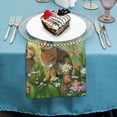 thumbnail image 4 of WYYP Rabbits Flowers Beatrix Potter Polyester Home Decor Cloth Napkin Reusable 4 PCS, 4 of 7