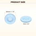thumbnail image 2 of Uxcell 50pcs Sewing Button 30mm 4 Holes Resin Round Crafting Buttons, Blue, 2 of 6