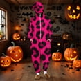 thumbnail image 2 of Rohuuque Women's and Men's Festival Dress Up Onesie Animal Pattern Pajama Playsuits Jumpsuit with Zipper and Pocket Lounge Wear Hot Pink, 2 of 9