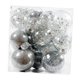 thumbnail image 4 of 34 piezas de bolas de Navidad, adornos de bolas de Navidad, decoración de de Navidad, adornos navideños versátiles para fiesta, aniversario, Plata, 4 of 8