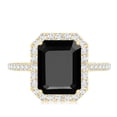 thumbnail image 4 of Rosec Jewels Certified Lab Grown Black Diamond Emerald Cut Engagement Ring 3 Ct (AAAA Grade) - Black and White Diamond Ring, 18K Yellow Gold, US 9.00, 4 of 8