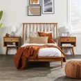 thumbnail image 4 of Twin Mid Century Solid Wood Spindle Bed in Caramel, 4 of 12
