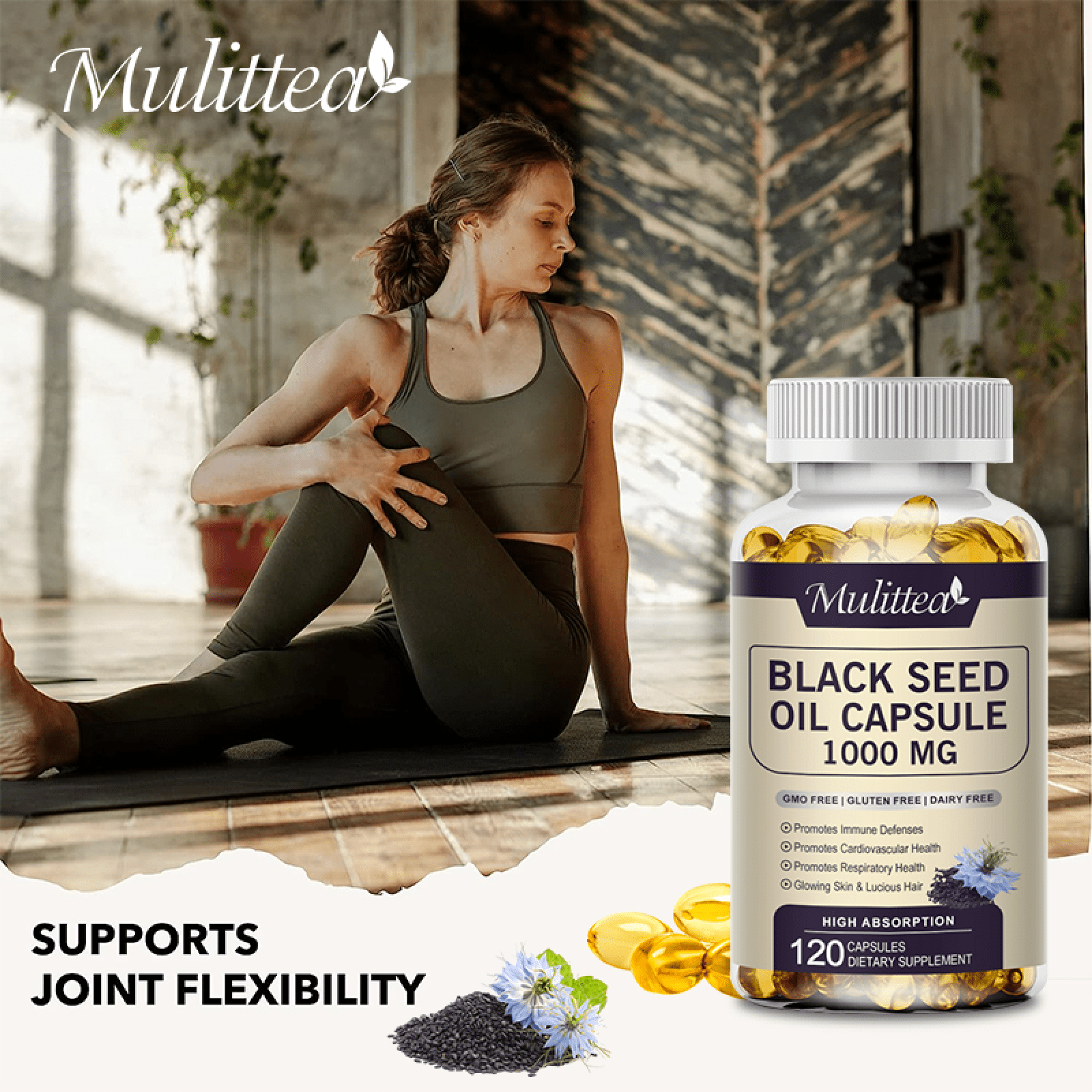 (3 Pack)Black Seed Oil Supplement, Cold Pressed Black Cumin Seed Oil, 120 Capsules