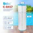 thumbnail image 4 of Unicel C-8417 Replacement 175 SqFt Pool Filter Cartridge, 202 Pleats, 4 of 9