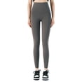 thumbnail image 1 of Leggings de cintura alta para mujer - Mallas de yoga para correr con control de abdomen - Gris grafito para 15 ℃ a 25 ℃, 1 of 6