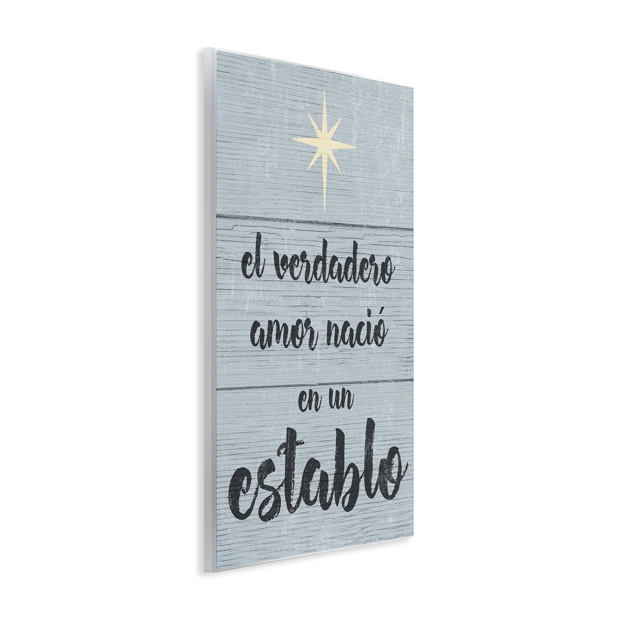 Stupell Industries Amor Verdadero en un Establo Holiday Painting Unframed Art Print Wall Art, 13 x 19