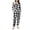 Dark Gray, variant on Womens Pajama Set Long Sleeve Sleepwear Soft Lounge Set Cloud Print Sleepwear