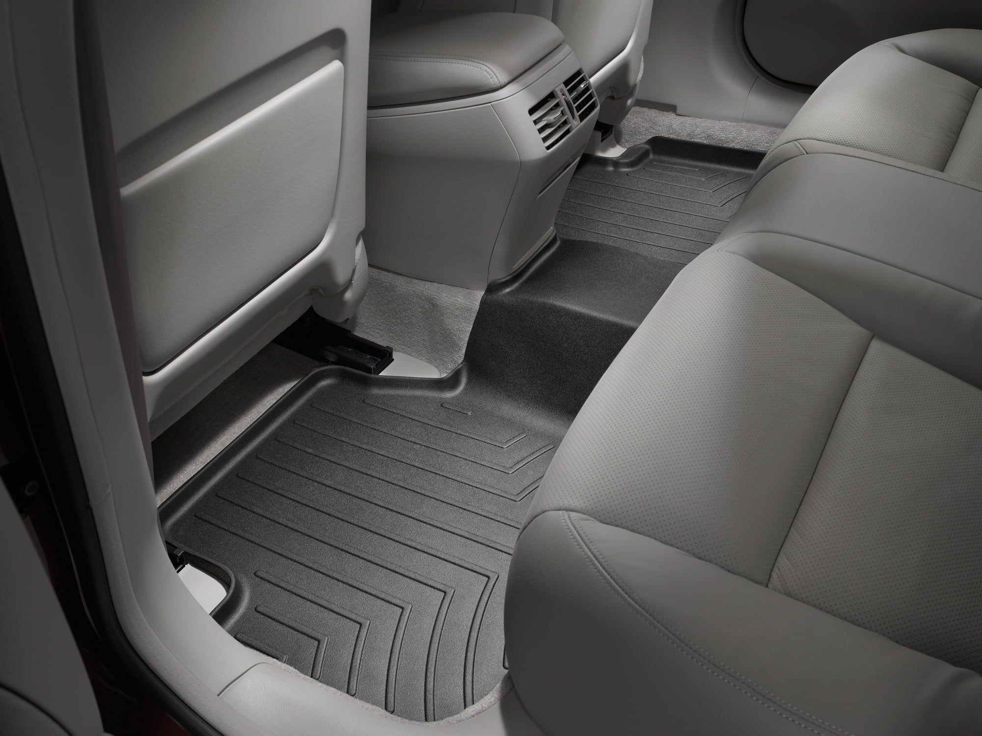 WeatherTech Custom Fit FloorLiners compatible with 2004-2008 Acura TL - 2nd Row, Black
