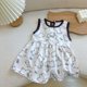 thumbnail image 2 of Odeerbi Niñas Verano Vestido Tanque Algodón Estampado Oso A-Vestido de Sol Infantil Sin Mangas Y Cuello Redondo, 2 of 3