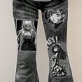 thumbnail image 5 of Confree Kids Girls Summer 2 Piece Outfit Graphic Print Short Sleeved Round Neck Shirts And Pants Set Playwear Fashion Casual Child Girls Outfits Size 9-10 Years Gray, 5 of 7