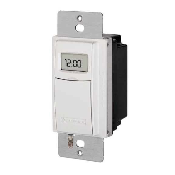 ST01 7-Day Heavy-Duty Programmable Timer, 120-277 VAC, 15A, White