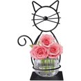 thumbnail image 1 of Maceta de cristal de escritorio Rungungde, soporte de metal para macetas de gatos, estaciones de propagación de plantas de interior, terrario único, decoración del hogar, regalos con temática de, 1 of 8