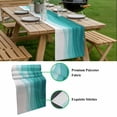 thumbnail image 5 of Ombre Turquoise Waves Table Runner - 72 Inch Long, Kitchen Dining Table Runner Dresser Scarves, Abstract Art Gradient Modern Farmhouse Decor for Coffee Tables Wedding Party Banquet, 5 of 8