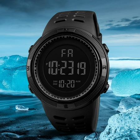 amousa Watch Fashion Multifunction Sports Watch Display Date Calendar Week Alarm Unisex Watch