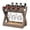 Red-brown, variant on TPJKAM HDPE Countertop 3-in-1 Wine Rack, X-Shape, Holds 4 Bottles & 6 Glasses, Cork/Tool Storage