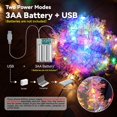 thumbnail image 4 of UTAH-Christmas Tinsel Light 33FT for Garland Decoration with Two Light Modes, 100 LED Tinsel Garland Decor String Lights for Fireplace Christmas Garland, Stairway Railing Decorations (Multi-Colored), 4 of 4
