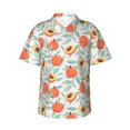 thumbnail image 2 of Yiaed Peach Print Hawaiian Shirt for Men Short Sleeve Button Down Shirts Beach Shirts for Men-Large, 2 of 5