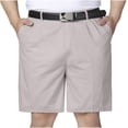 thumbnail image 2 of YTCAMLO Plus Size Mens Golf Shorts Classic Fit Stretch Cotton Flat Front Dress Shorts with Pockets Quick Dry Baggy Summer Shorts, 2 of 6