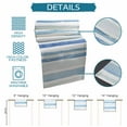 thumbnail image 6 of Blue Stripes Table Runner, Abstract Watercolor Gradient Blue White Stripes Washable Kitchen Table Runners Dress Scarves for Dining Table Decorations Party, 13x120in, 6 of 9