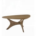 thumbnail image 2 of Mid-century Modern Triangle Wood Coffee Table for Living Rooms, 2 of 9