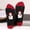 Black, variant on Winter Warm SocksChristmas Alphabet Snowman Prints Mid Calf Cotton Socks