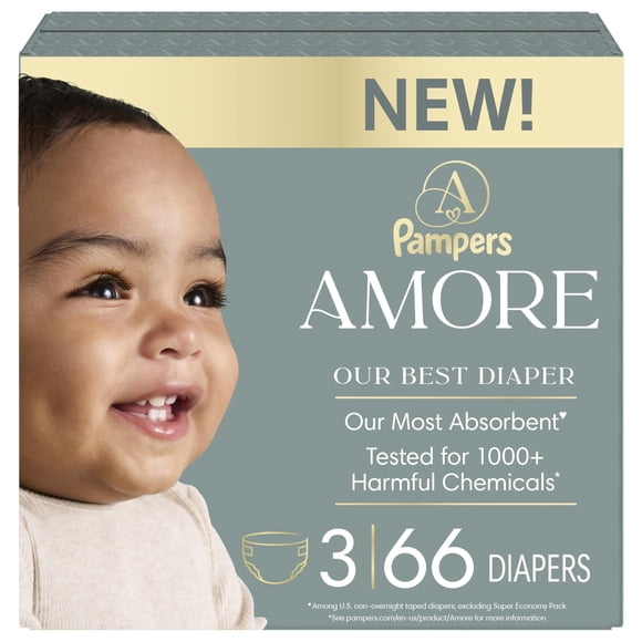 Pañales Pampers Amore talla 3 (6-12 kg) 66 unidades hipoalergénicos