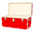 thumbnail image 2 of Rhino Trunk & Case XXL Leather Embossed Vinyl Trunk, College, Home & Office Storage 36"x18"x18" (Red), 2 of 5