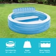 thumbnail image 4 of (Open Box) Intex, 2 x 57190EP, Swim Center Inflatable Family Lounge Swimming Pool with Bench 2 Pack, Blue, 4 of 11