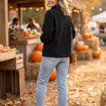 thumbnail image 6 of Sorvello Women's Lightweight Fleece Lined Jacket, Long Sleeve Casual Fall Outerwear With Pockets Black L, 6 of 7