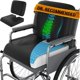 thumbnail image 1 of Cojín de Silla de Ruedas Antideslizante con Almohada Lumbar y Correa, Juego de 2 Piezas para Adultos, 1 of 6