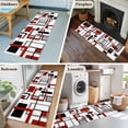 thumbnail image 6 of Red Black Grey Geometric Runner Rug 2x6 FT, Non Slip Hallway Carpet, Middle Century Modern Abstract Art Washable Floor Carpet Throw Runner Carpet Long Rug for Entryway Kitchen Bedside Sliding Door, 6 of 9