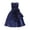 Dark Blue, variant on Girls Dress Flower Girls Dress Blue Belted Wedding Party Bridesmaid Dress For Girls Sleeveless Formal Dress Pink 3 Years