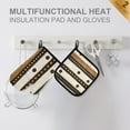 thumbnail image 4 of Yayeee Oven Mitts and Pot Holder Set of 2 Heat Resistant Kitchen Gloves Baking Hot Pad, Beige Abstract Dots, 4 of 5
