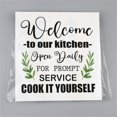 thumbnail image 4 of Clearance Sale! Rustic Kitchen Sign Decor Welcome To Our Kitchen Open Daily Wood Block Signs Farmhouse Kitchen Wooden Box Sign Decor For Kitchen Shelf Counter Desk Table Decor, 4 of 8