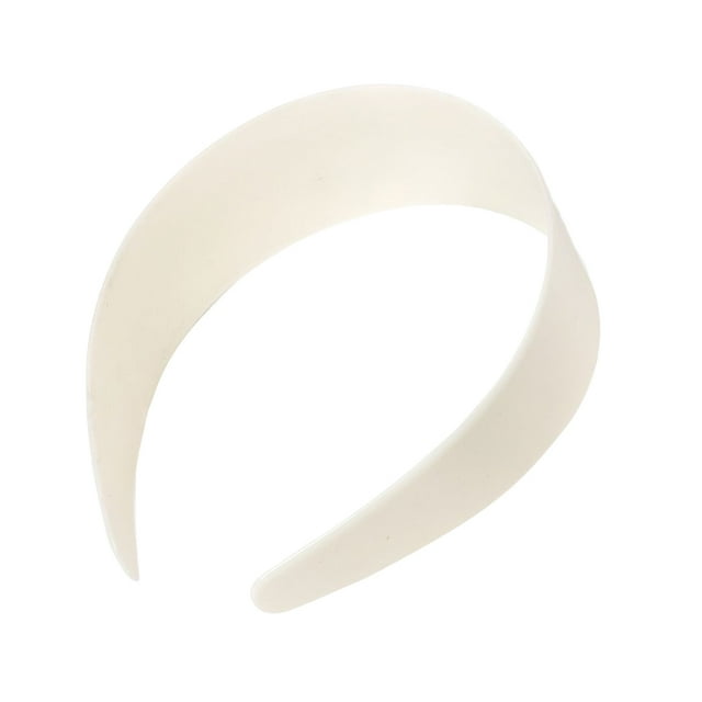 Minnieouse Diadema de resina ABS para mujer, Color sólido, informal, estilo Simple, fácil de combinar, banda para el pelo para limpieza facial de viaje, Accesorio para el cabello Blanco 48 mm Minnieouse AP015869-02