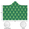 thumbnail image 3 of Wearable Blanket,Green Christmas Tree Pattern Hooded Wearable Flannel Blanket for Adults & Teens,Winter Poncho Shawl Wrap Cape Cozy Anti-Pill,60"x80", 3 of 5